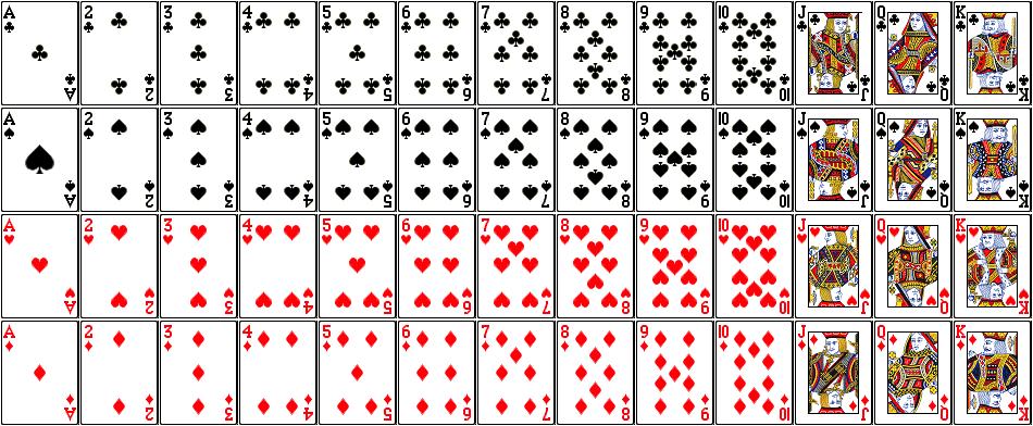 Probability theory examples using a pack of cards