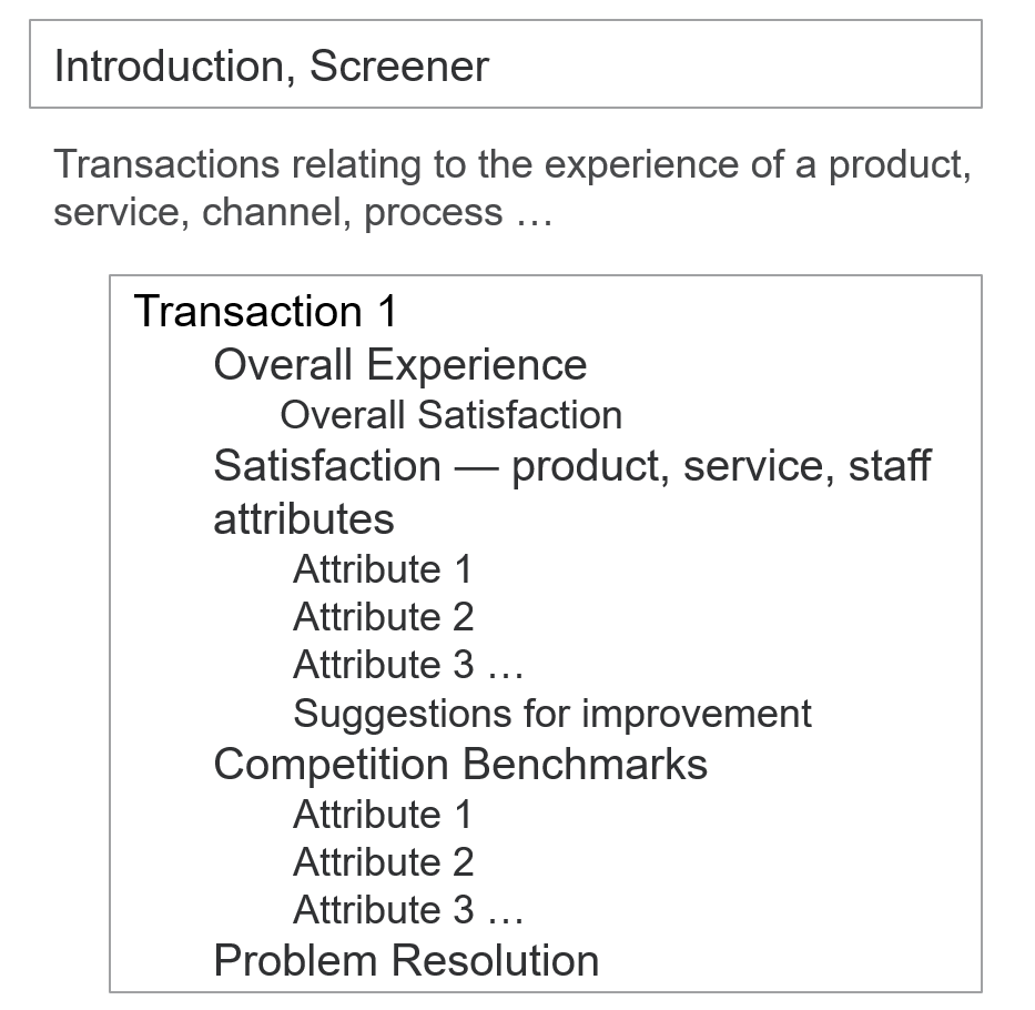 Customer Satisfaction - Transaction Survey Structure
