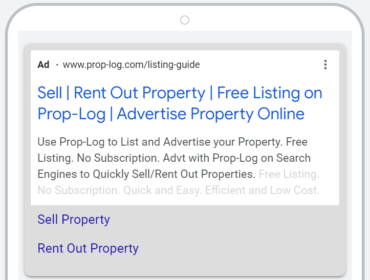 Sitelink asset - Google's Ads
