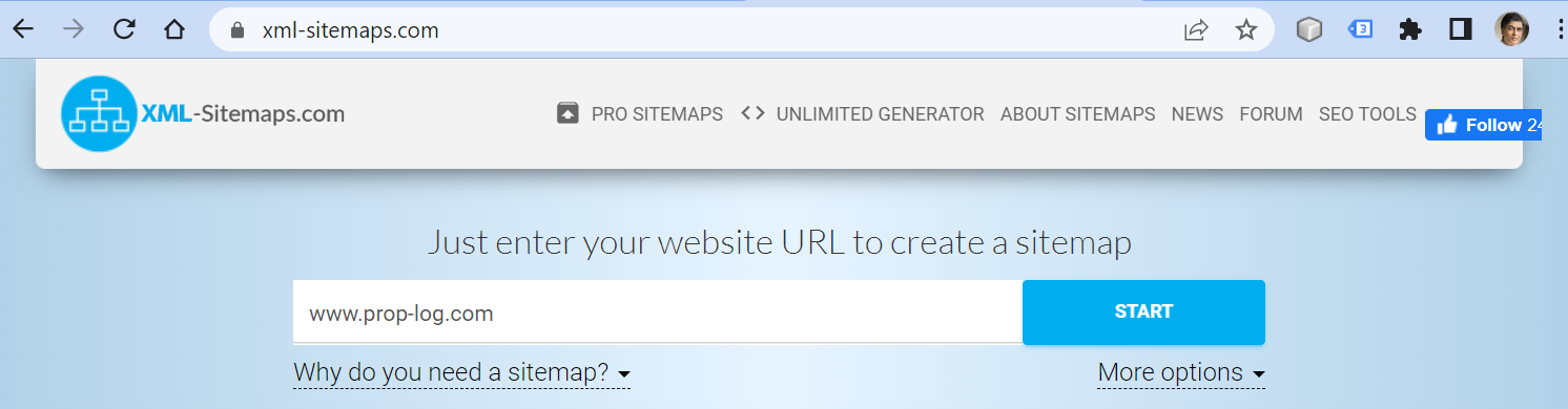 XML-Sitemaps.com — freeware for generating sitemaps